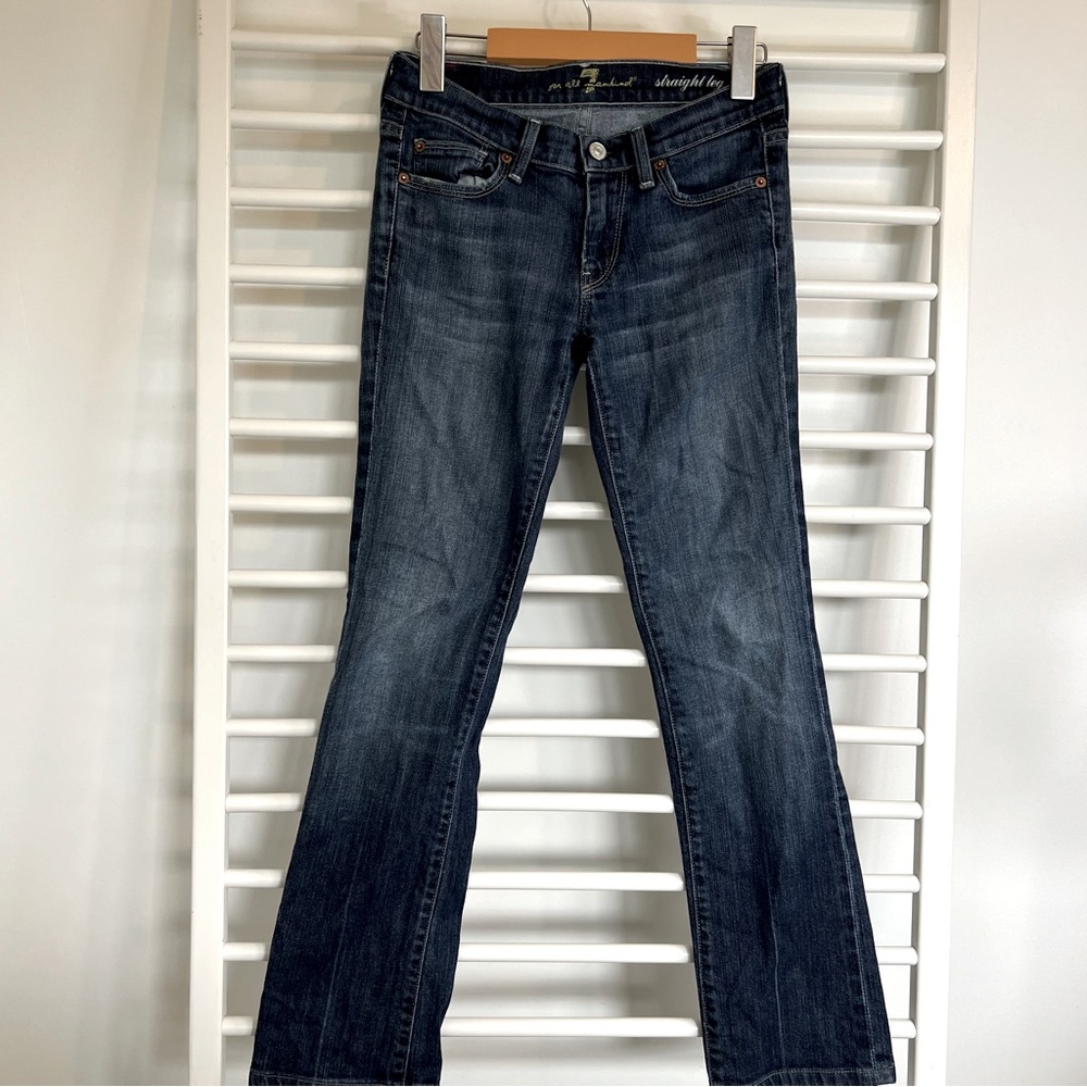 7 For All Mankind Women’s Low Rise Straight Leg Jeans Size 24